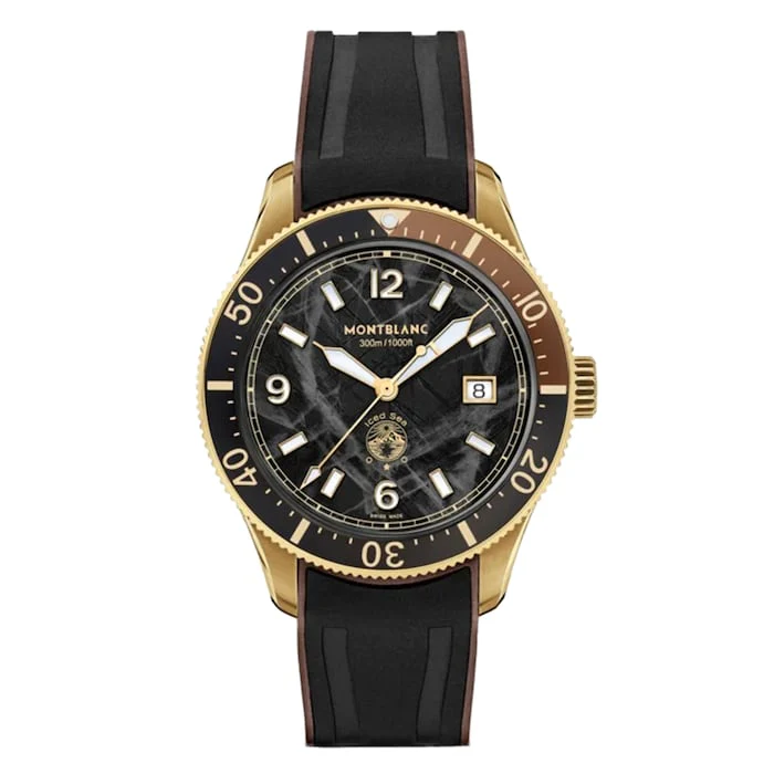 Montblanc Automatic 41mm Men’s Watch with Black Material Dial, Titanium Case, 300m Water Resistant / 133300