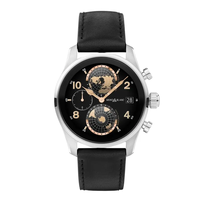 Montblanc Heritage Quartz 42mm Men’s Watch with Blue Material Dial, Titanium Case, 50m Water Resistant / 129268