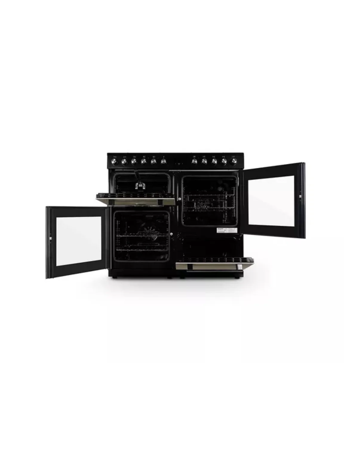 MONTPELLIER MDFRC100C 100 cm Dual Fuel Range Cooker - Cream & Chrome Made in Germany - Image 3