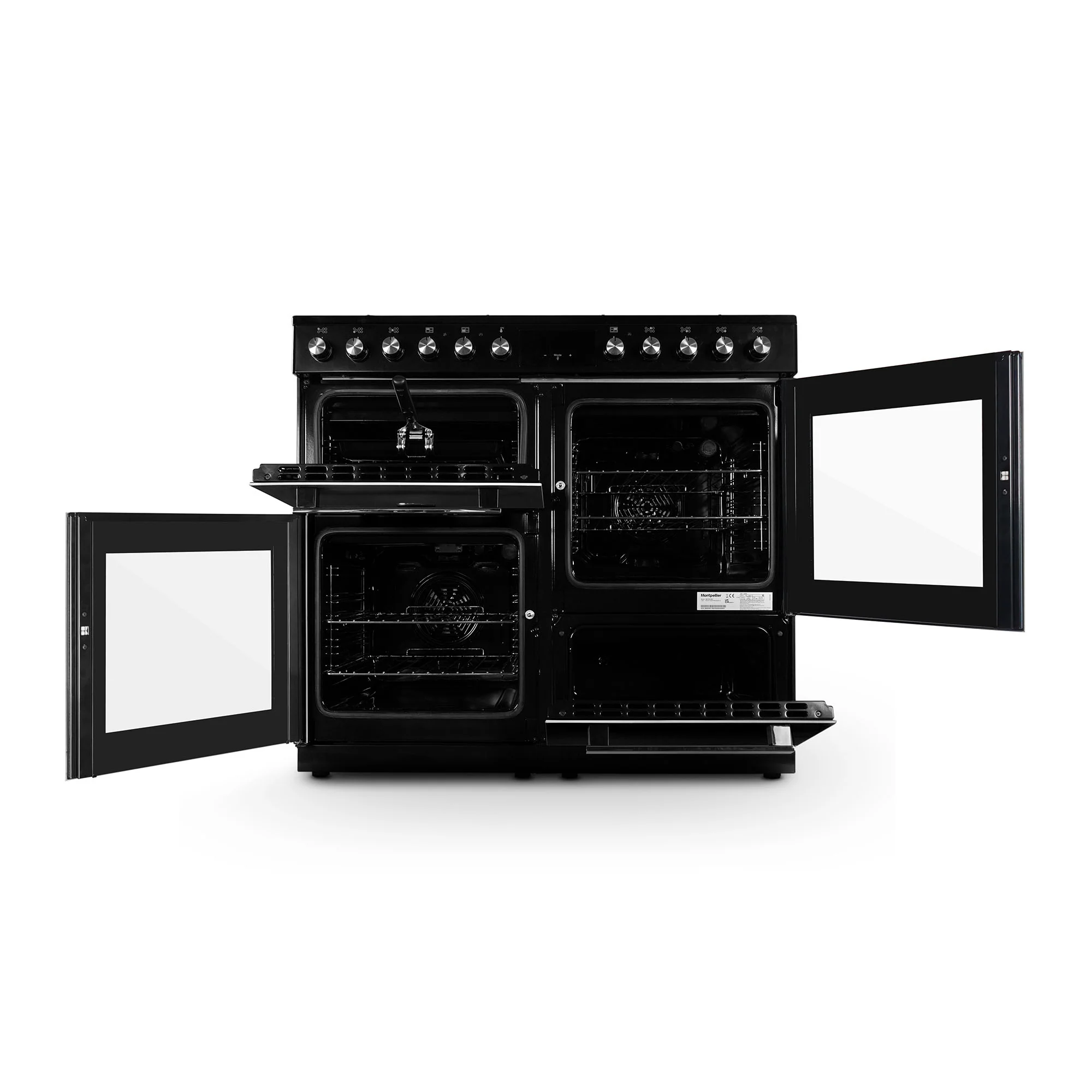 Montpellier MDFRC100K Dual Fuel Range Cooker in Black or Cream - Image 2