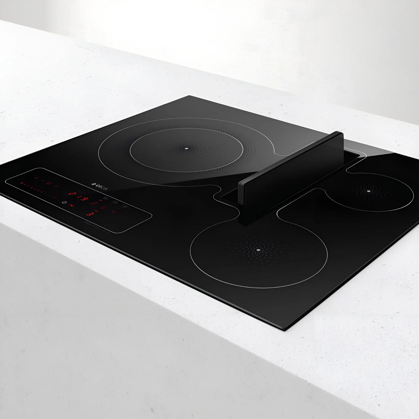 Elica NikolaTesla FIT 3Z 60 60cm Black Induction Hob with Downdraft Extractor - Image 2