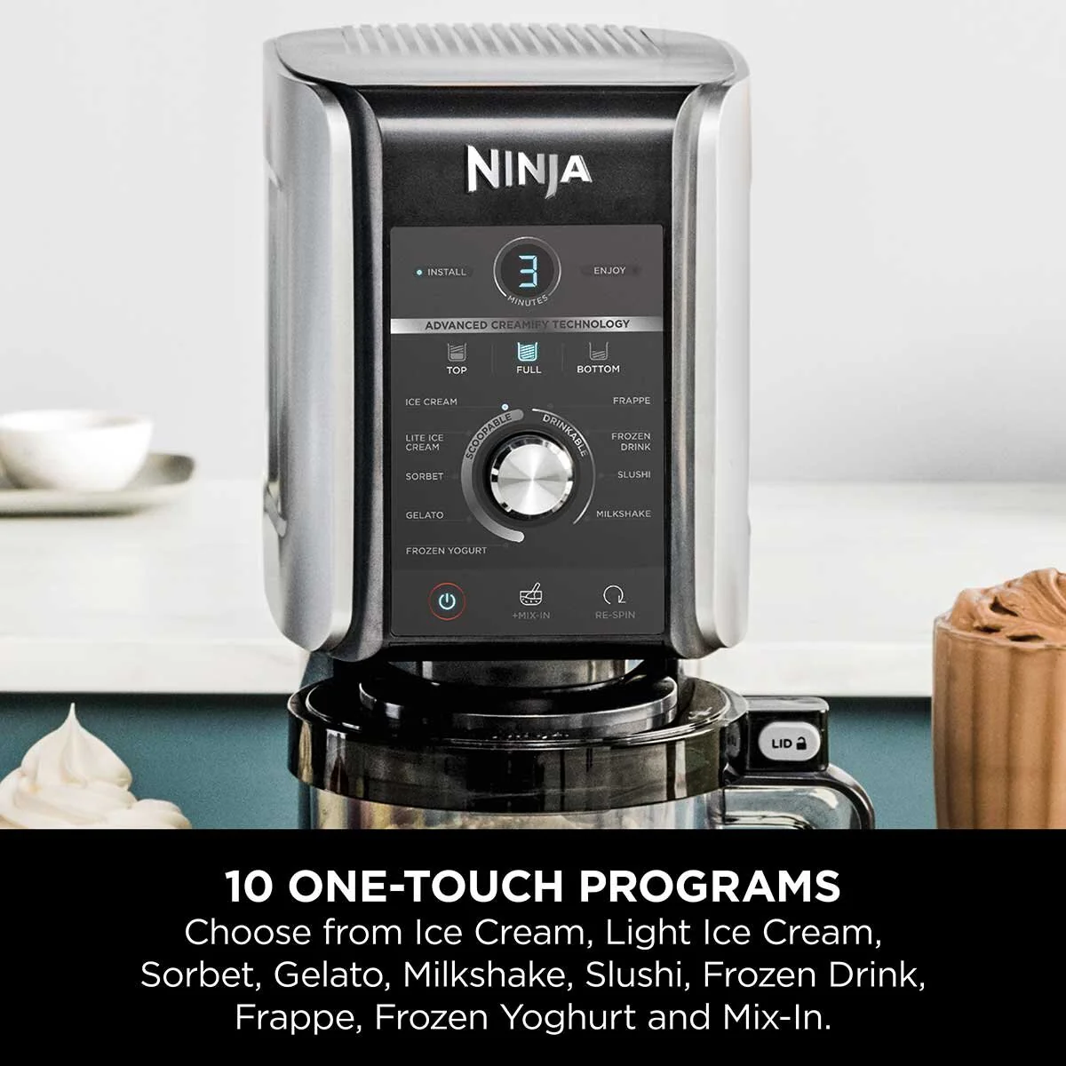 Ninja CREAMi Deluxe 10-in-1 Ice Cream Maker, NC501UK - Image 5