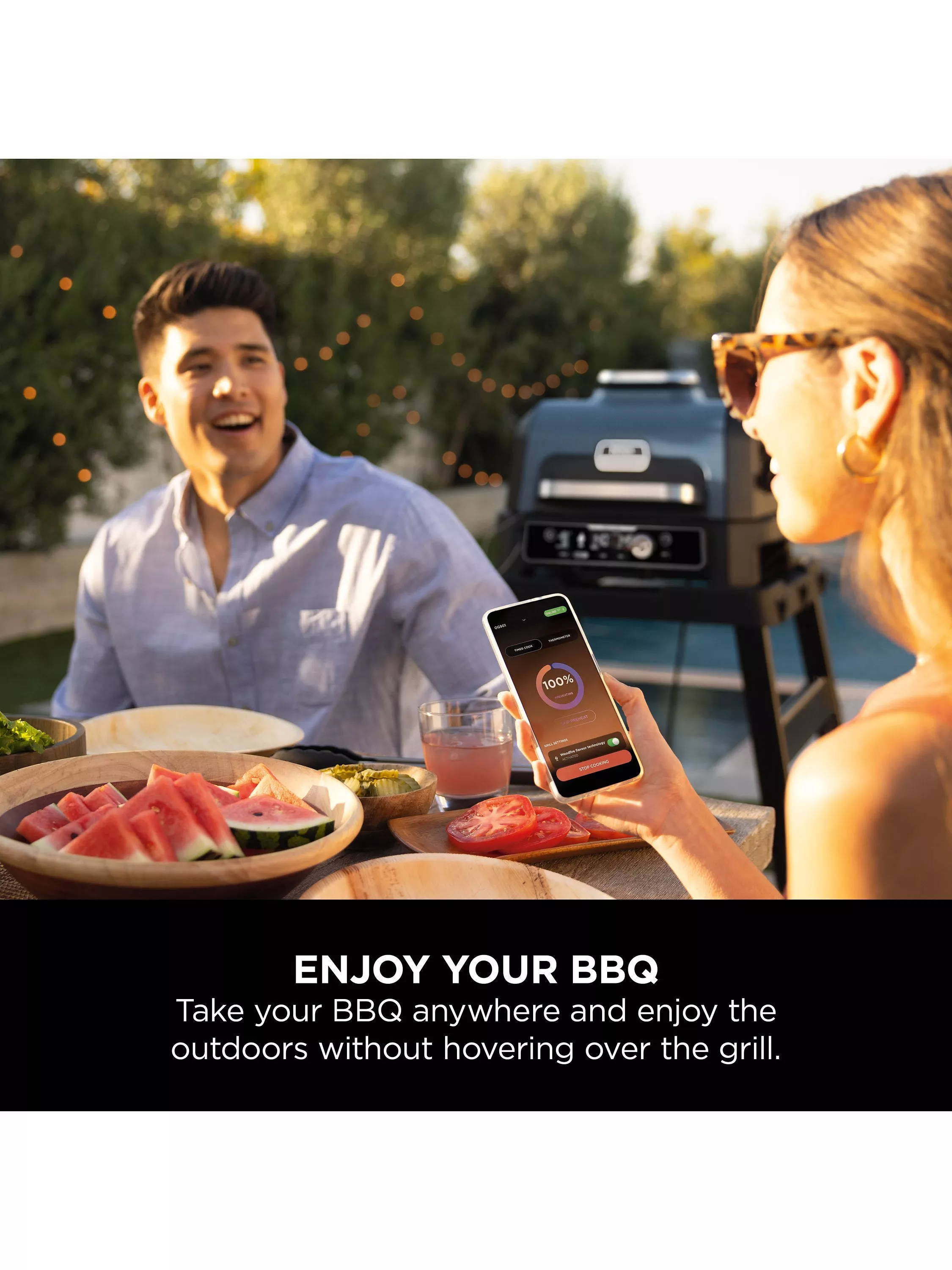 Ninja Woodfire Pro Connect XL Electric BBQ Grill & Smoker, Blue - Image 6