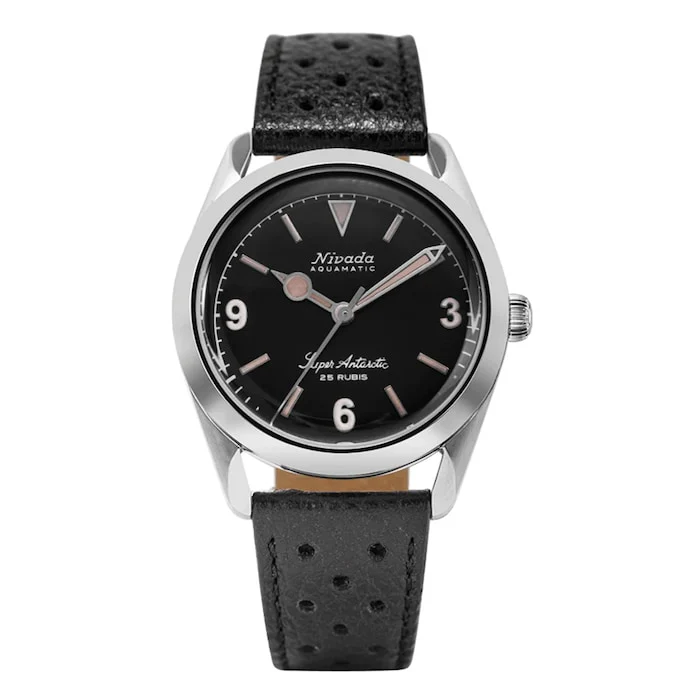 Nivada Grenchen Super Antarctic 3.6.9 38mm Mens Watch Black Luxury Watch Swiss Made Highâ Precision Movement Sapphire Crystal Stainless Steel Case 32032A10