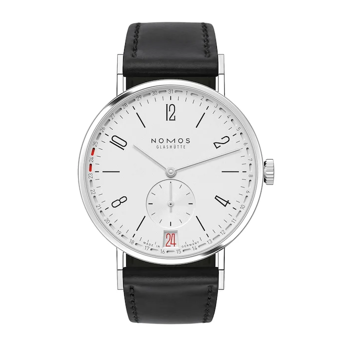 NOMOS Glashütte Hand-Wound Men’s Watch with White Material Dial, Stainless Steel Case, 50m Water Resistant / 135