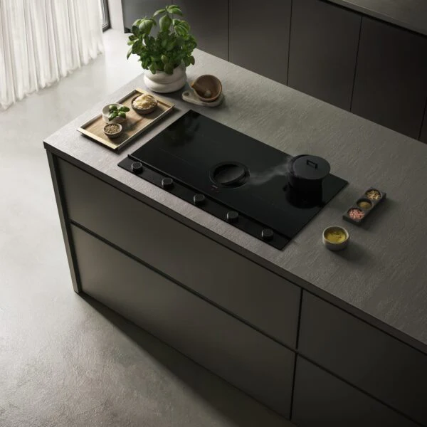 NT-UNP-EVO-BL Elica NT-UNP-EVO-BL Unplugged EVO 90cm Vented Induction Hob in Black Glass - Image 2
