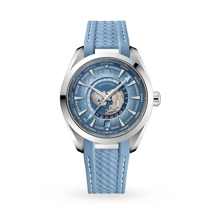 Omega Automatic 43mm Men’s Watch with Blue Material Dial, Stainless Steel Case, 150m Water Resistant / O22012432203002