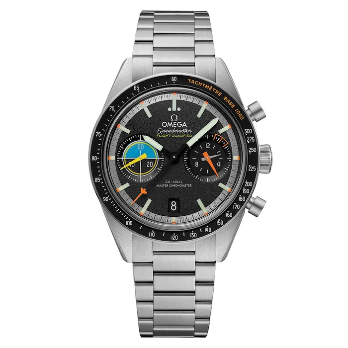 Omega Automatic 85mm Men’s Watch with Black Material Dial, Stainless Steel Case & Bracelet, 100m Water Resistant / O33210415101002