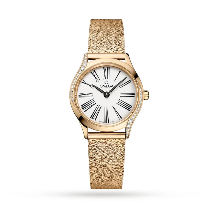 Omega De Ville Mini Trésor Quartz 26mm - Moonshine™ Gold Luxury Watch Luxury Watch O42855266004001