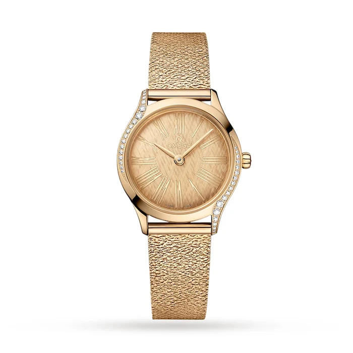 Omega De Ville Mini Trésor Quartz 26mm - Moonshine™ Gold Luxury Watch Luxury Watch O42855266099001