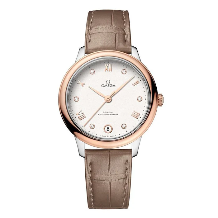 Omega De Ville Prestige 34mm Ladies Watch Silver Luxury Watch Swiss Made High Precision Movement O43423342052001