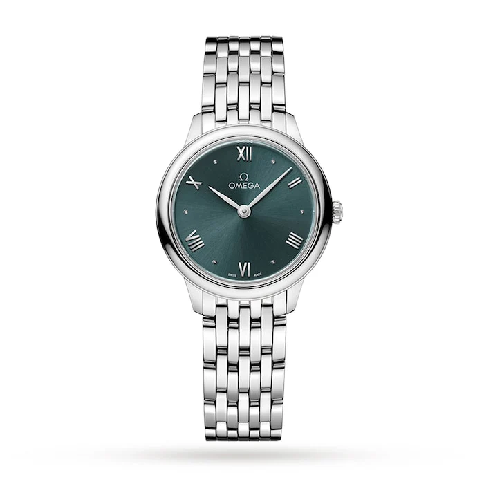 Omega De Ville Prestige Quartz 27.5mm Ladies Watch Green Luxury Watch Swiss Made High Precision Movement O43410286010001