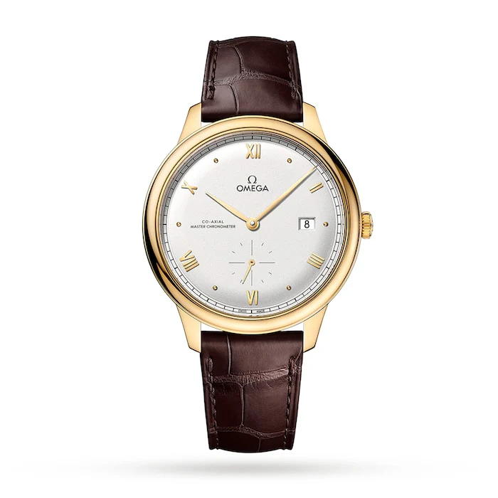 Omega Elegance Automatic 41mm Men’s Watch with Silver Material Dial, Gold Case, 30m Water Resistant / O43453412002001