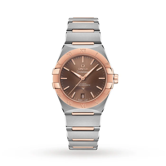 Omega Heritage Automatic 36mm Men’s Watch with Brown Material Dial, Stainless Steel Case & Bracelet, 50m Water Resistant / O13120362013001