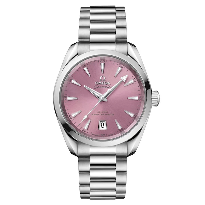 Omega Heritage Automatic 38mm Men’s Watch with Pink Material Dial, Stainless Steel Case & Bracelet, 150m Water Resistant / O22010382010005