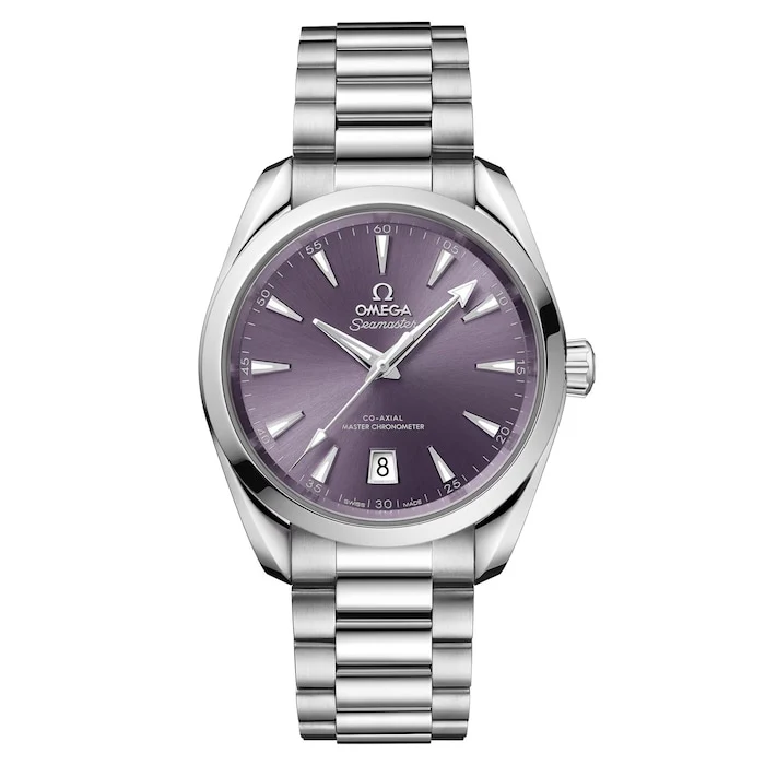 Omega Heritage Automatic 38mm Men’s Watch with Purple Material Dial, Stainless Steel Case & Bracelet, 150m Water Resistant / O22010382010004