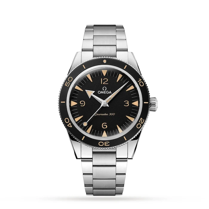 Omega Heritage Automatic 41mm Men’s Watch with Black Material Dial, Stainless Steel Case & Bracelet, 300m Water Resistant / O23430412101001