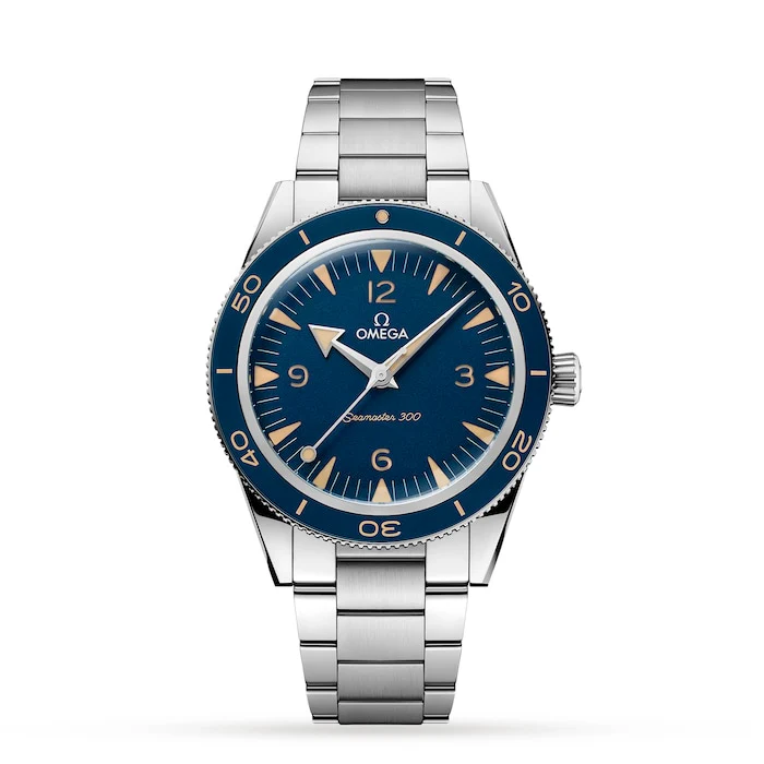 Omega Heritage Automatic 41mm Men’s Watch with Blue Material Dial, Stainless Steel Case & Bracelet, 300m Water Resistant / O23430412103001