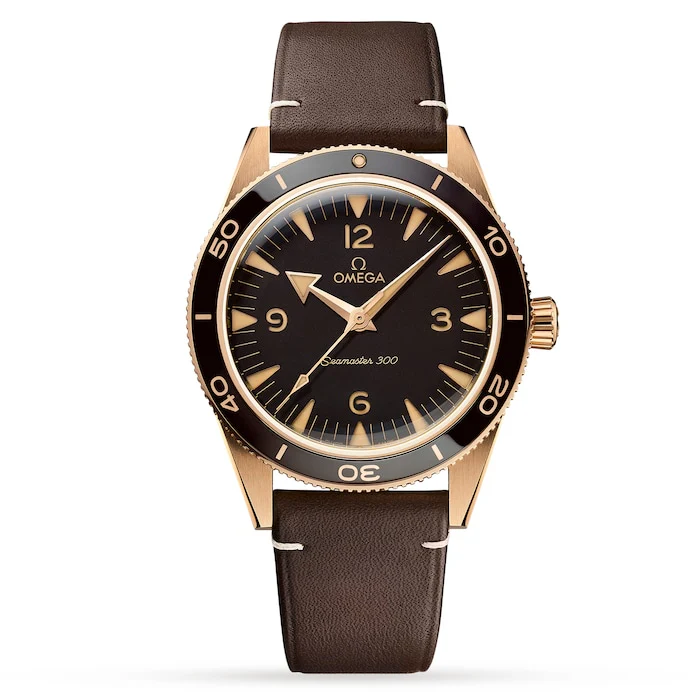 Omega Heritage Automatic 41mm Men’s Watch with Brown Material Dial, Ceramic Case, 300m Water Resistant / O23492412110001