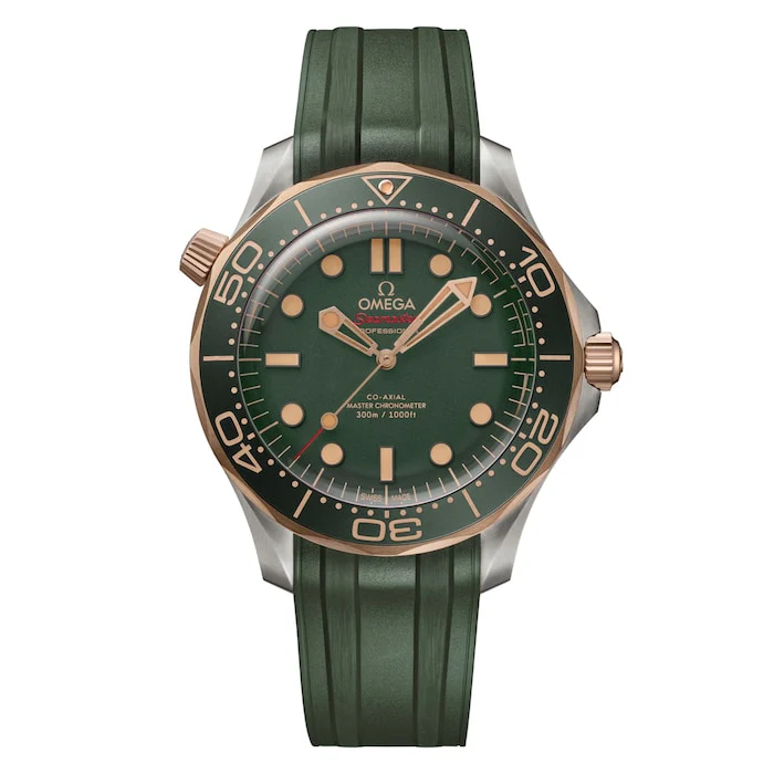 Omega Heritage Automatic 42mm Men’s Watch with Green Material Dial, Titanium Case, 300m Water Resistant / O21092422010001