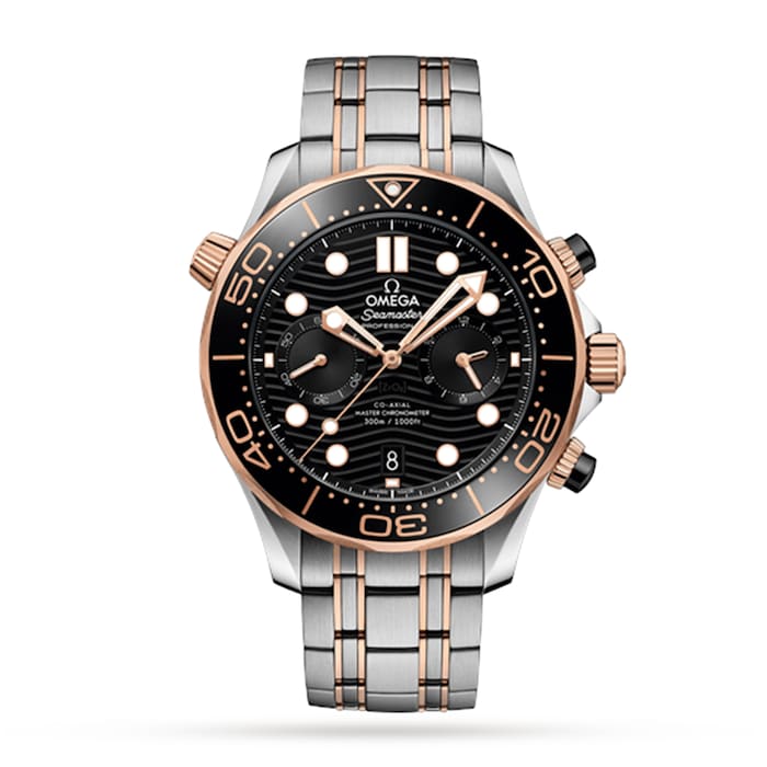 Omega Heritage Automatic 44mm Men’s Watch with Black Material Dial, Stainless Steel Case & Bracelet, 300m Water Resistant / O21020445101001