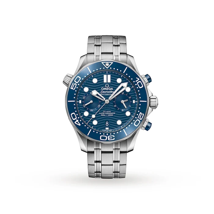 Omega Heritage Automatic 44mm Men’s Watch with Blue Material Dial, Stainless Steel Case & Bracelet, 300m Water Resistant / O21030445103001