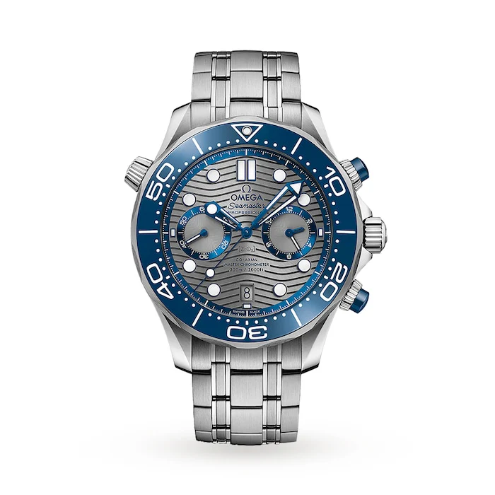 Omega Heritage Automatic 44mm Men’s Watch with Grey Material Dial, Stainless Steel Case & Bracelet, 300m Water Resistant / O21030445106001