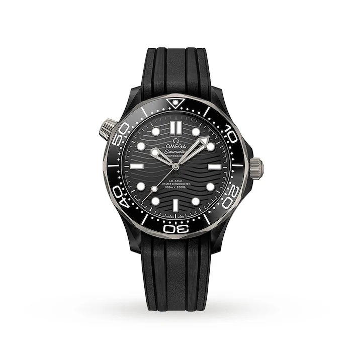 Omega Heritage Automatic Men’s Watch with Black Material Dial, Titanium Case, 300m Water Resistant / O21092442001001