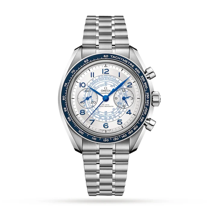 Omega Heritage Manual Wind 43mm Men’s Watch with Silver Material Dial, Stainless Steel Case & Bracelet, 50m Water Resistant / O32930435102001