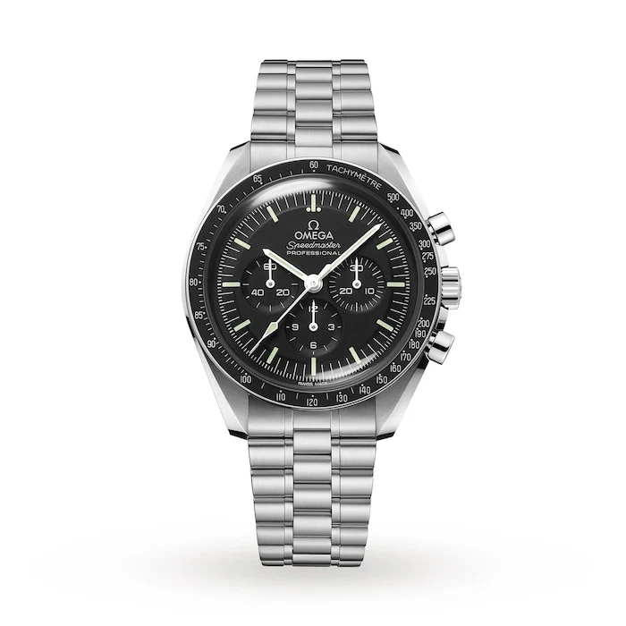 Omega Manual Wind 42mm Men’s Watch with Black Material Dial, Stainless Steel Case & Bracelet, 50m Water Resistant / O31030425001001