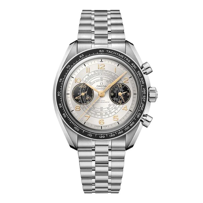 Omega Manual Wind 443mm Men’s Watch with Silver Material Dial, Stainless Steel Case & Bracelet, 50m Water Resistant / O52230435102001