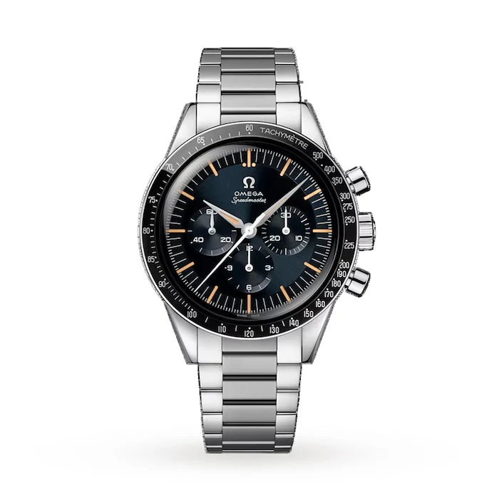 Omega Manual Wind 70mm Men’s Watch with Blue Material Dial, Stainless Steel Case & Bracelet, 50m Water Resistant / O31030405006001