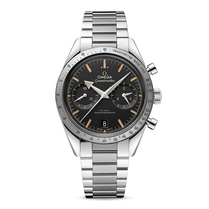 Omega Manual Wind Men’s Watch with Black Material Dial, Stainless Steel Case & Bracelet, 50m Water Resistant / O33210415101001