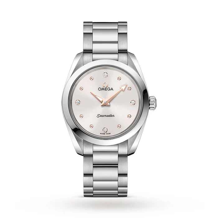 Omega Seamaster Aqua Terra 150M Ladies 28mm Quartz Diamond Dot Watch Luxury Watch Swiss Made O22010286054001