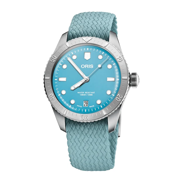 Oris Automatic 38mm Men’s Watch with Blue Material Dial, Stainless Steel Case, 100m Water Resistant / 01 733 7771 4055-07 3 19 02S