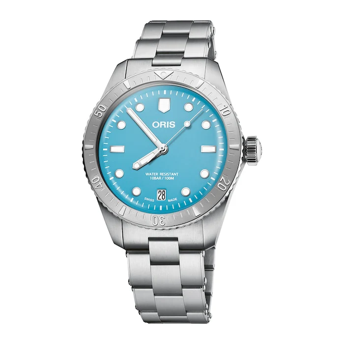 Oris Automatic 38mm Men’s Watch with Blue Material Dial, Stainless Steel Case & Bracelet, 100m Water Resistant / 01 733 7771 4055-07 8 19 18