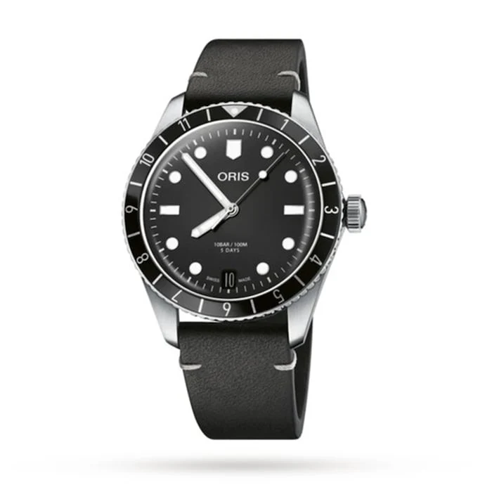 Oris Automatic 40mm Men’s Watch with Black Material Dial, Stainless Steel Case, 100m Water Resistant / 01 400 7772 4054-07 5 20 82