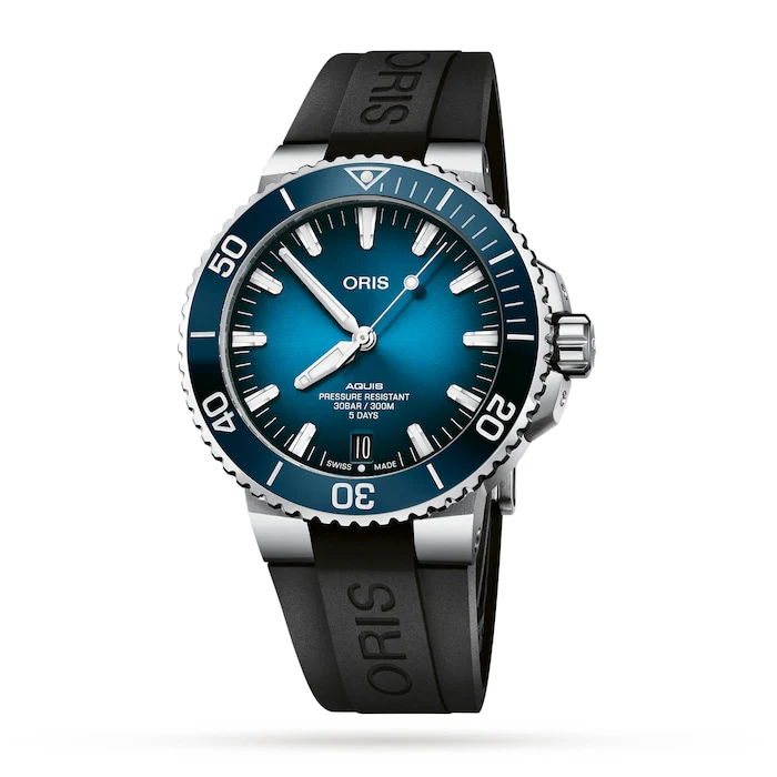 Oris Automatic Men’s Watch with Blue Material Dial, Stainless Steel Case, 300m Water Resistant / 01 400 7763 4135-07 4 24 74EB