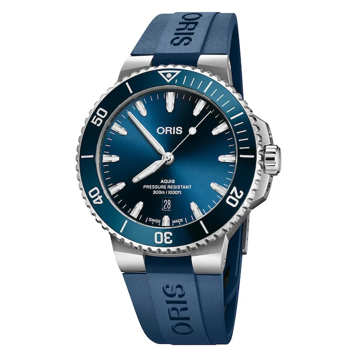 Oris Automatic Men’s Watch with Blue Material Dial, Stainless Steel Case, 300m Water Resistant / 01 733 7789 4135-07 4 23 35FC