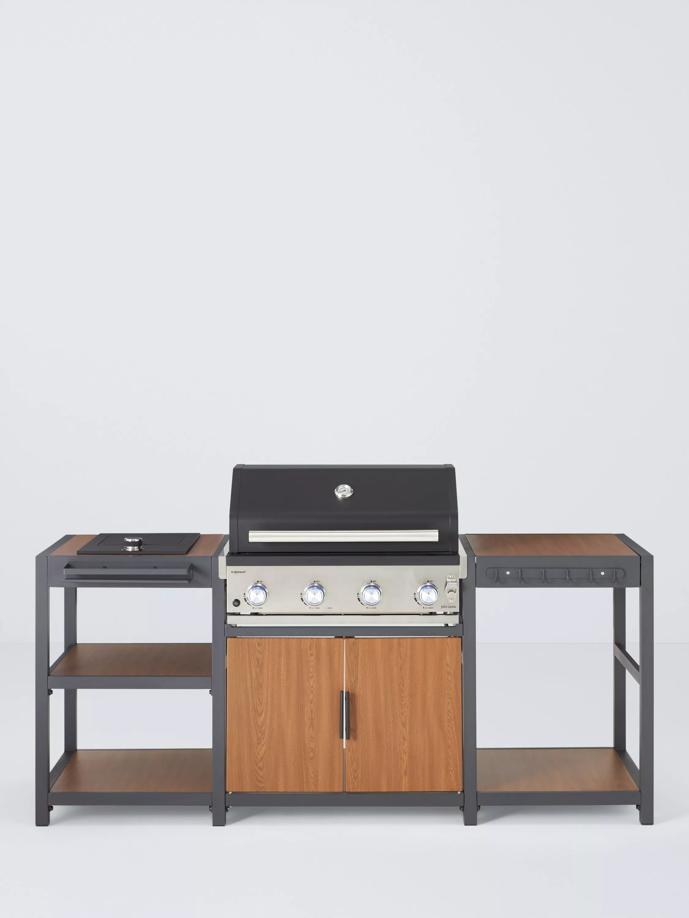 Outdoor Kitchen with Side Burner & Grillstream 4-Burner Hybrid Gas & Charcoal BBQ - Image 3