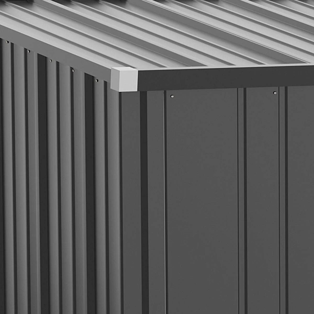 Outsunny 5ft x 3ft Outdoor Storage Shed, Garden Metal Storage Shed with Single Lockable Door - Charcoal Grey - Image 6