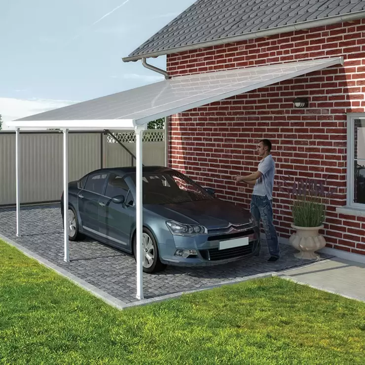 Palram Canopia Feria 3 Veranda Patio Cover in White, 3 x 4.25m - Image 3