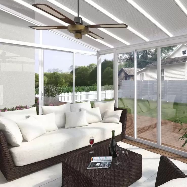 Palram Canopia Sanremo Lean Conservatory Colour White Powder Coated Aluminium Perfect - Image 6