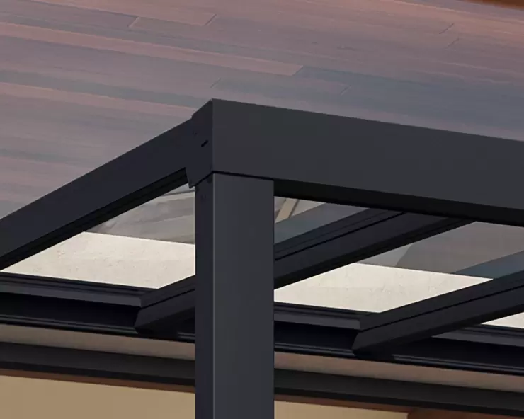 Palram Canopia Stockholm 11ft 2" x 12ft 2" (3.4 x 3.7m) Aluminium Patio Cover - Image 7
