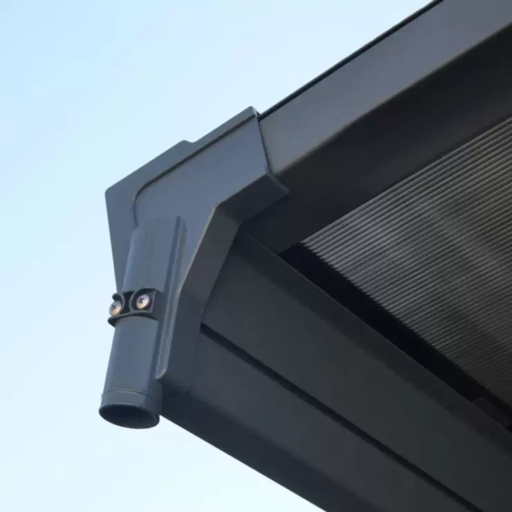 Palram Canopia Vitoria 5000 Aluminium and Polycarbonate Carport, Grey - Image 3