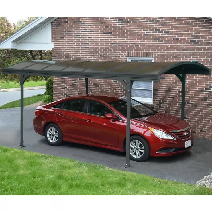 Palram Canopia Vitoria 5000 Aluminium and Polycarbonate Carport, Grey - Image 8