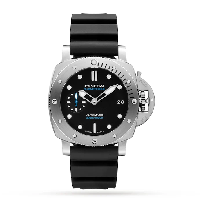 Panerai Automatic 42mm Men’s Watch with Black Material Dial, Stainless Steel Case, 300m Water Resistant / PAM00973