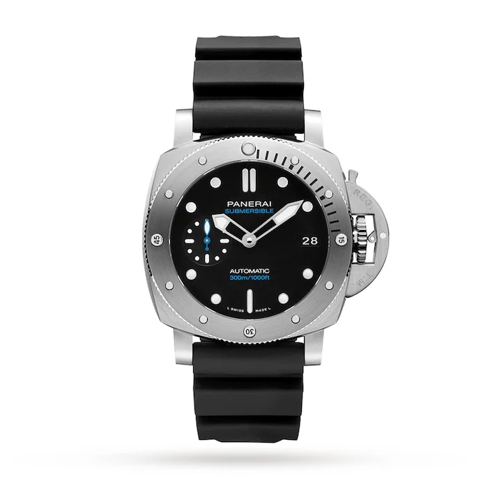 Panerai Automatic 42mm Men’s Watch with Black Material Dial, Stainless Steel Case, 300m Water Resistant / PAM02973