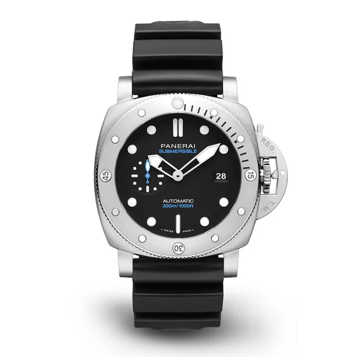 Panerai Automatic 44mm Men’s Watch with Black Material Dial, Stainless Steel Case, 300m Water Resistant / PAM01229