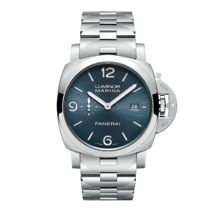 Panerai Automatic 44mm Men’s Watch with Blue Material Dial, Stainless Steel Case & Bracelet, 500m Water Resistant / PAM03323